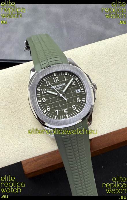 Patek Philippe Aquanaut Super Clone 5168G Green Dial 904L Steel Replica Watch 