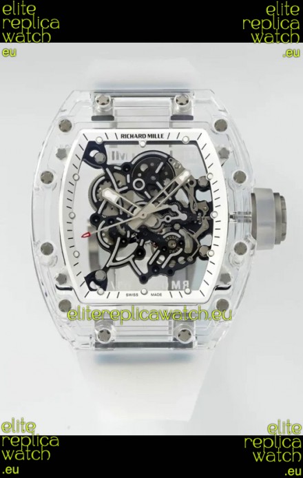 Richard Mille RM055 Transparent Sapphires Casing with Genuine Tourbillon Super Clone Watch