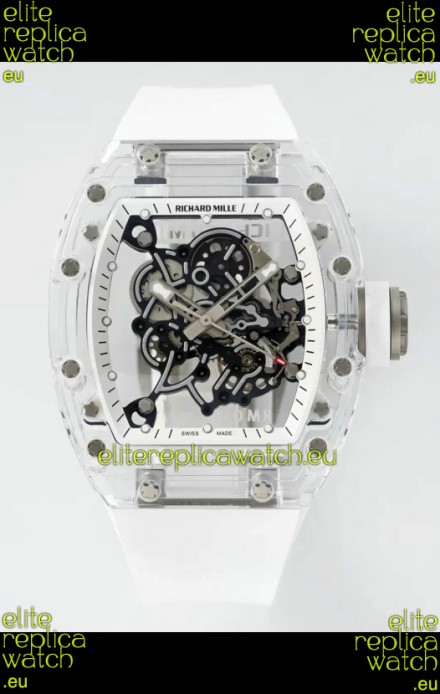 Richard Mille RM055 Transparent Sapphires Casing with Genuine Tourbillon Super Clone Watch
