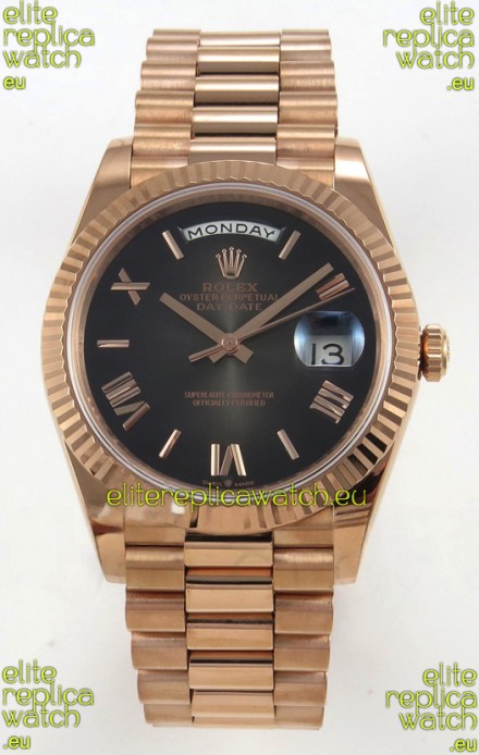 Rolex Day Date Super Clone Ombre Brown Dial 40MM 220 Grams Swiss Replica watch 