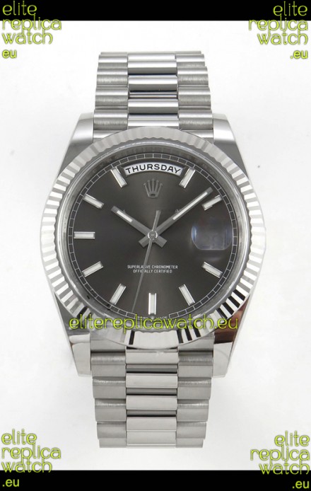 Rolex Day Date Super Clone Grey Dial 40MM 210 Grams Swiss Replica watch 