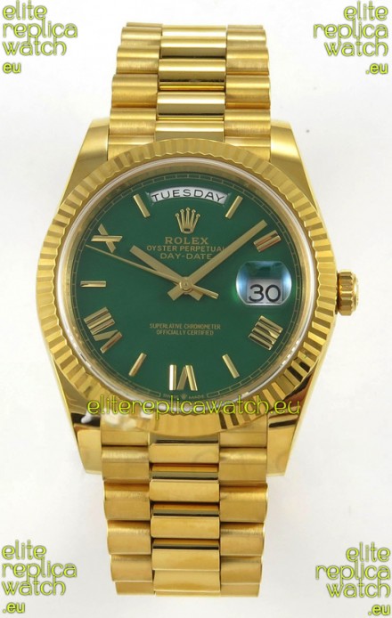 Rolex Day Date Super Clone Green Dial 40MM 220 Grams Swiss Replica watch 