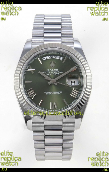 Rolex Day Date Super Clone Green Dial 40MM 188 Grams Swiss Replica watch 