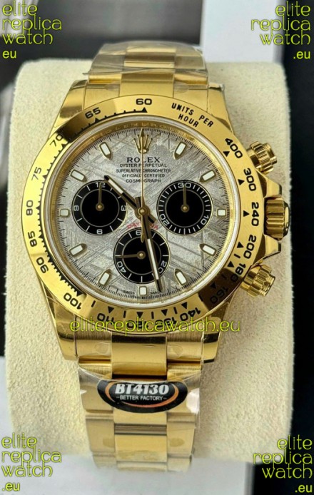 Rolex Daytona Super Clone 116519LN Meteorite Dial Cal.4130 Movement - Yellow Gold Casing