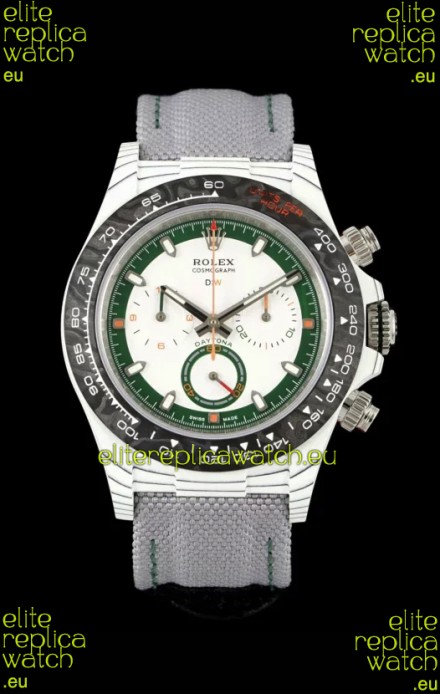 Rolex Daytona DiW Alpine Edition Watch - Forged Cabon Casing 1:1 Mirror Replica