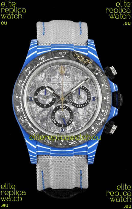 Rolex Daytona DiW Piece Unique Blue Dial Edition Watch - Lightweight Forged Cabon Casing