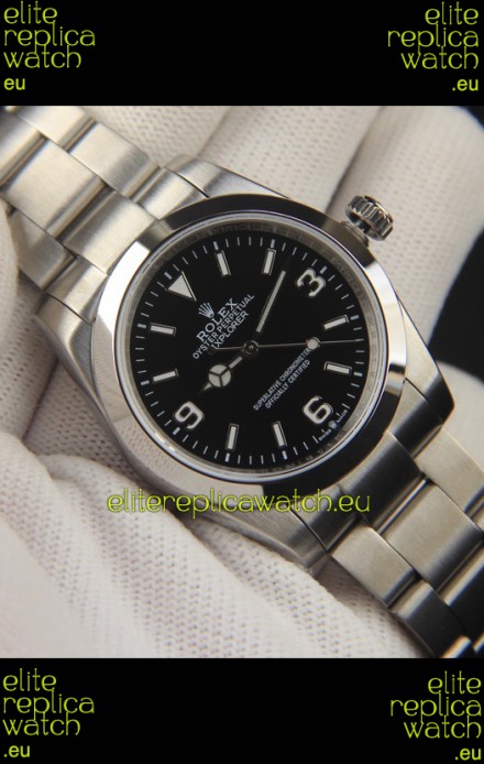 Rolex Explorer I Japanese Movement Replica Watch in Stainless Steel Black Dial 36MM