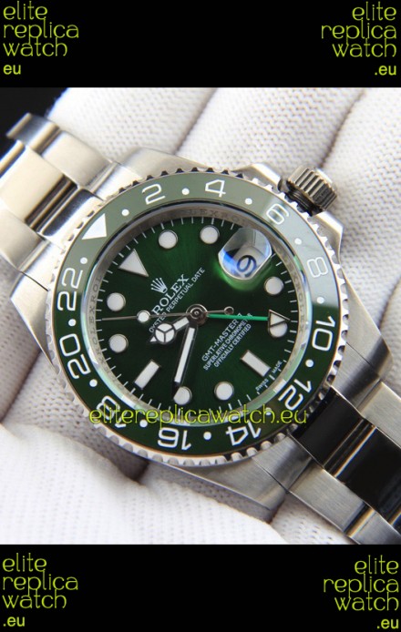 Rolex GMT Masters II Japanese Movement Replica Watch Steel Case Green Dial