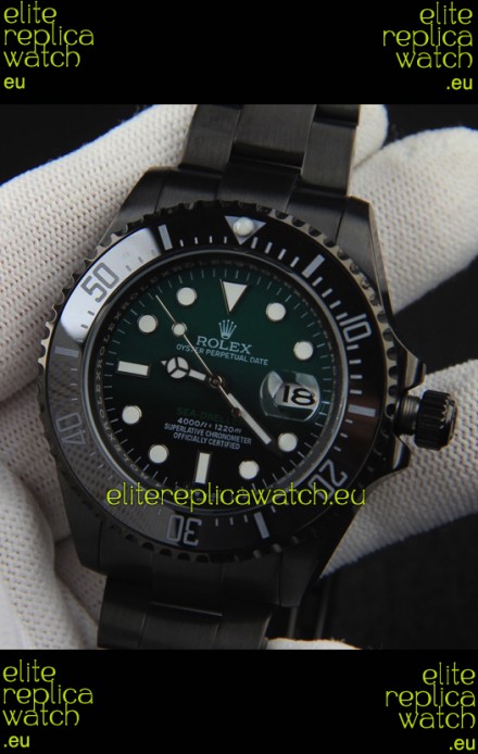 Rolex Sea Dweller Japanese Movement Replica Watch Green Dial 43MM