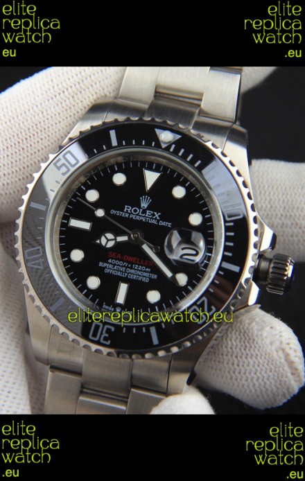 Rolex Sea Dweller Japanese Movement Replica Watch Black Dial 43MM