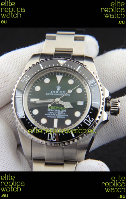 Rolex Sea Dweller Japanese Movement Replica Watch Black Dial 44MM