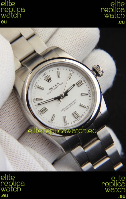 Rolex Oyster Perpetual Japanese Movement Replica Watch 36MM - White Dial