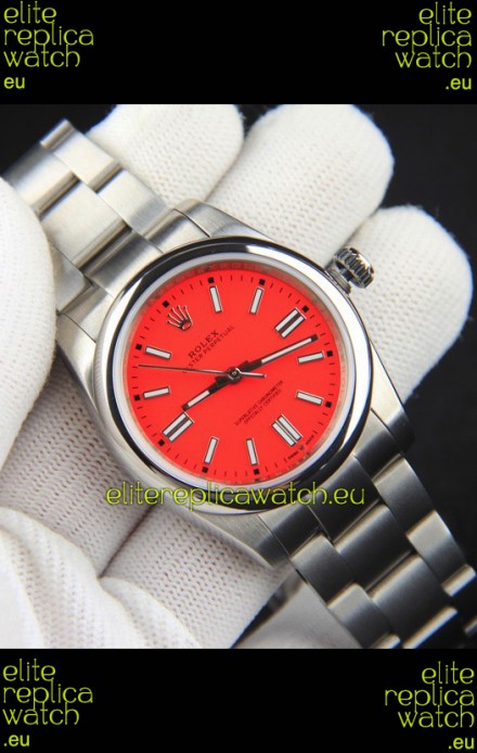 Rolex Oyster Perpetual Japanese Movement Replica Watch 36MM - Red Dial