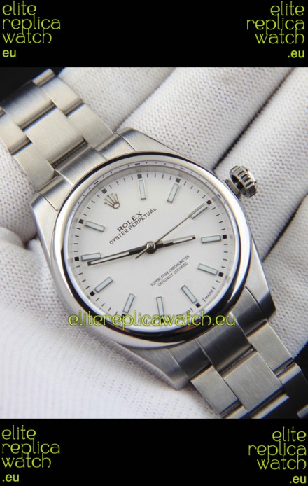 Rolex Oyster Perpetual Japanese Movement Replica Watch 39MM - White Dial