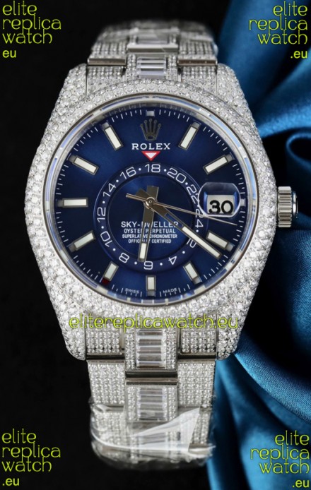Rolex Sky-Dweller REF #m336934 Blue Dial Watch in 904L Steel Case - Super Clone Watch