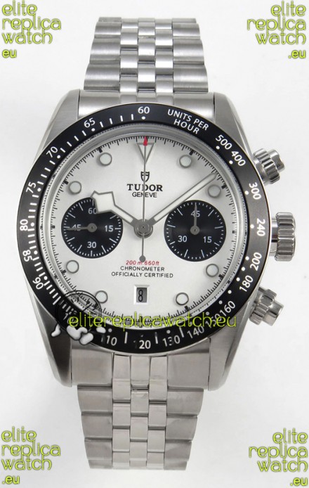 Tudor Super Clone Black Bay Chronograph Watch in White Dial