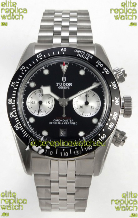 Tudor Super Clone Black Bay Chronograph Watch in Black Dial