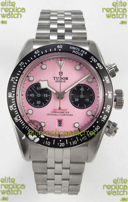 Tudor Super Clone Black Bay Chronograph Watch in Pink Dial