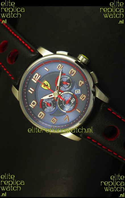 Scuderia Ferrari Heritage Chronograph Watch in Blue Dial 