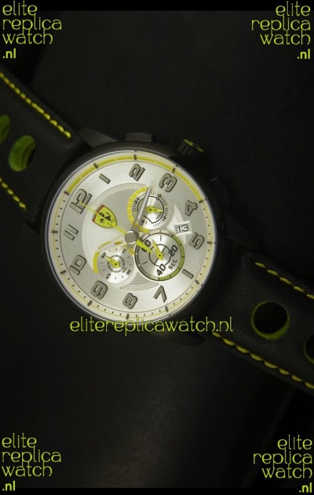 Scuderia Ferrari Heritage SF107 Chronograph Watch in Black Steel