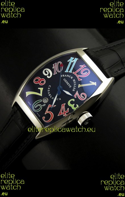 Franck Muller Casa Blanca Japanese Replica Watch in Black Dial