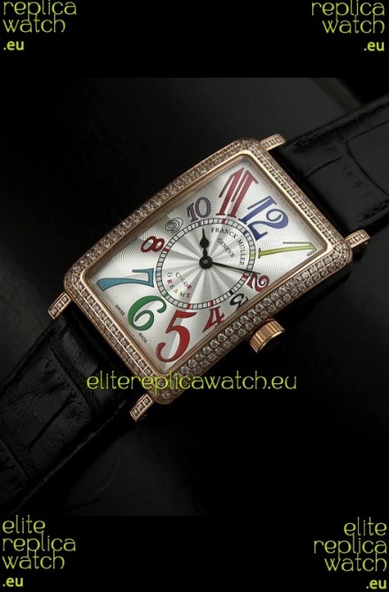 Franck Muller Long Island Japanese Replica Watch in White Dial