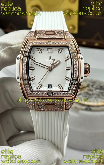Hublot Spirit of Big Bang Rose Gold White Dial 39MM Super Clone Watch 