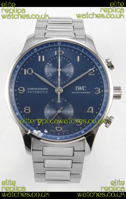IWC Portuguese Chronograph Blue Dial Super Clone Watch 