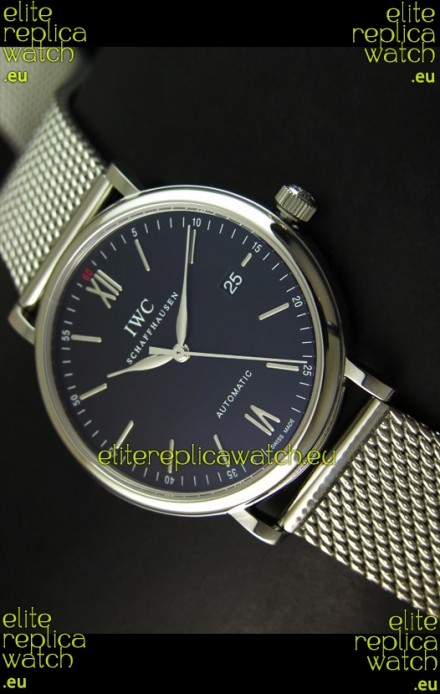 IWC Schaffhausen Swiss Replica Watch in Mesh Steel Strap