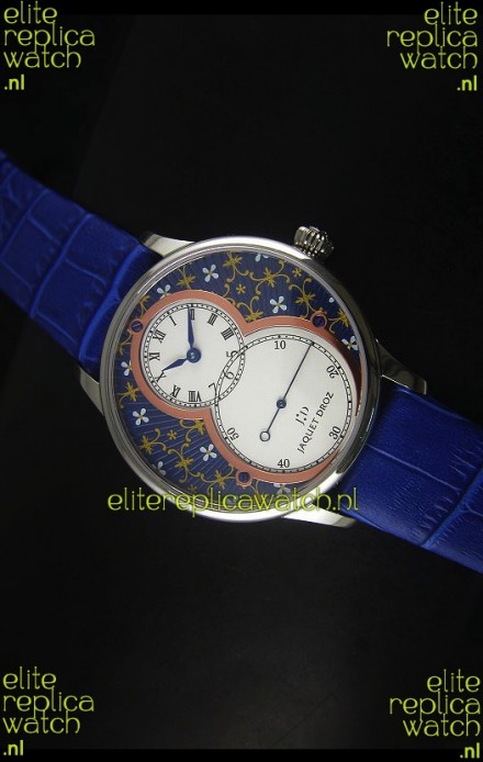 Jaquet Droz Grande Seconde Watch in Blue Grand Feu paillonné-enameled Dial