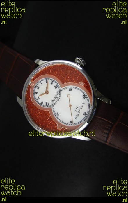 Jaquet Droz Grande Seconde Watch in Red Dial Stainless Steel Case