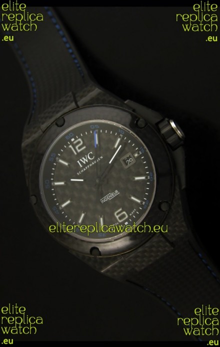 IWC Ingenieur Carbon Casing Swiss Replica Watch in Black Carbon Dial