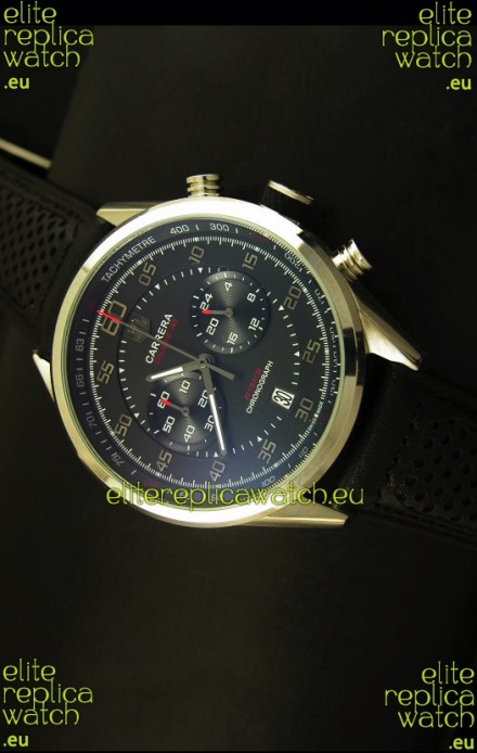 Tag Heuer Carrera Calibre 36 Flyback Black Dial Replica Watch - Quartz Movement