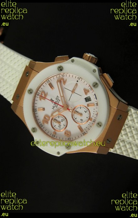 Hublot Big Bang Pink Gold Casing Swiss Watch 44MM - 1:1 Mirror Replica 