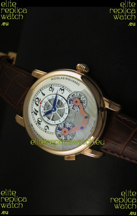 Mont Blanc Nicolas Riessec Rose Gold Case in White Dial