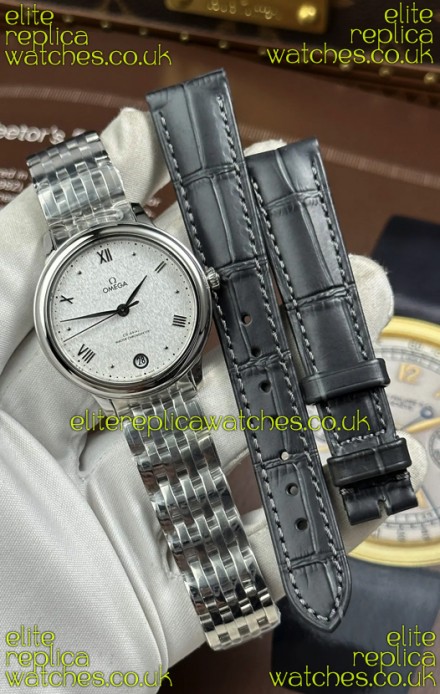 Omega De Ville Automatic 34MM White Dial Steel Case Super Clone Watch 