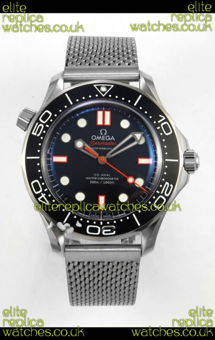 Omega Seamaster 300M Black/Orange Dial Dual Strap Super Clone Watch 