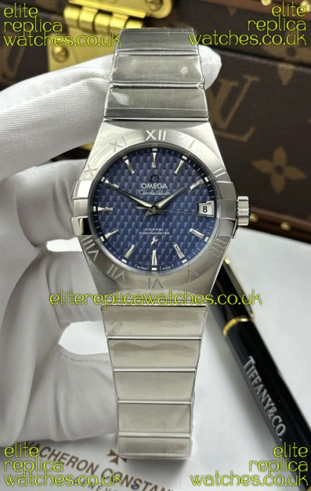 Omega Co-Axial Constellation 38MM 904L Steel Blue Dial Super Clone Watch 