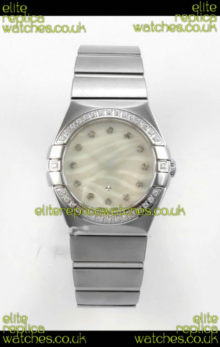 Omega Constellation 28MM Pearl Textured Dial QUARTZ Super Clone Watch 