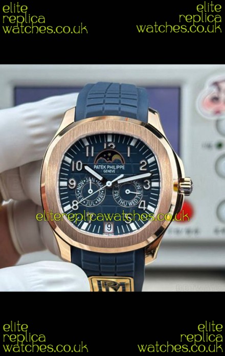 Patek Philippe Aquanaut 5261 Rose Gold Blue Dial Swiss Replica Watch
