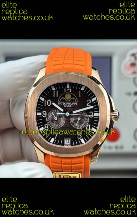Patek Philippe Aquanaut 5261 Rose Gold Brown Dial Swiss Replica Watch