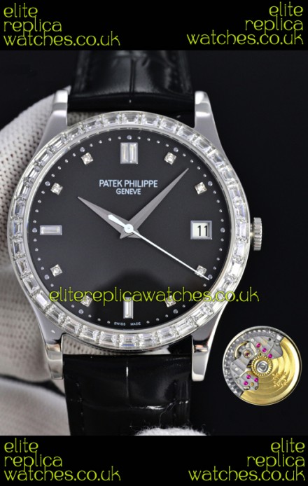 Patek Philippe Calatrava 5298 Squared Diamonds Super Clone Watch 