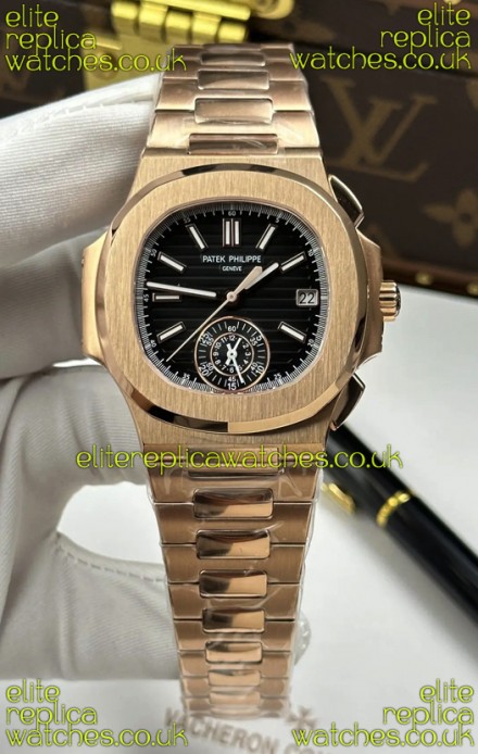 Patek Philippe Nautilus 5980/R Rose Gold Super Clone Watch 