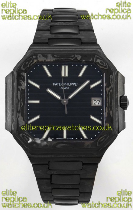 Patek Philippe Cubitus Carbon Casing Black Dial Super Clone Watch 