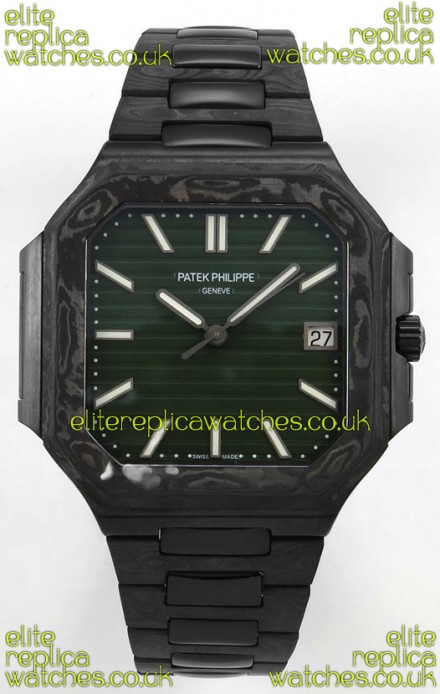 Patek Philippe Cubitus Carbon Casing Green Dial Super Clone Watch 