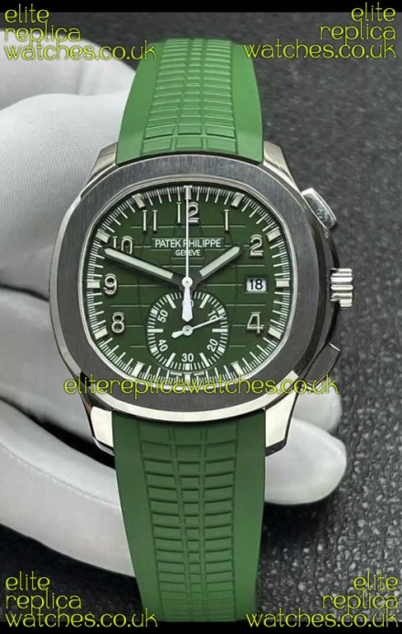 Patek Philippe Aquanaut 5968 Steel Case Green Dial Super Clone Watch 
