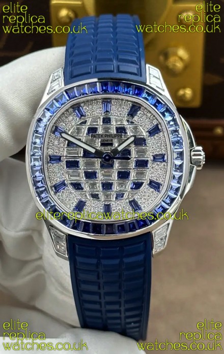 Patek Philippe Aquanaut Luce 5268/461G-001 Sapphires & moissanite Super Clone Watch 