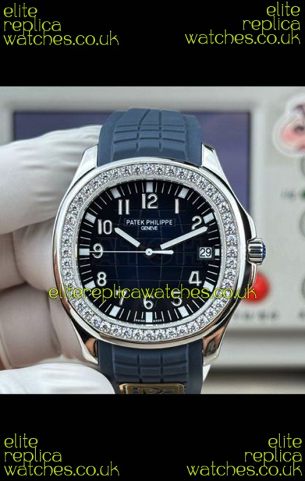 Patek Philippe Aquanaut 5167 Blue Dial/Strap Diamonds Bezel Super Clone Watch 