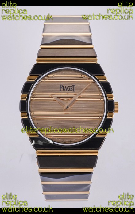 Piaget Polo 79 Two Tone Rose Gold/Black Casing 39MM Super Clone Watch 