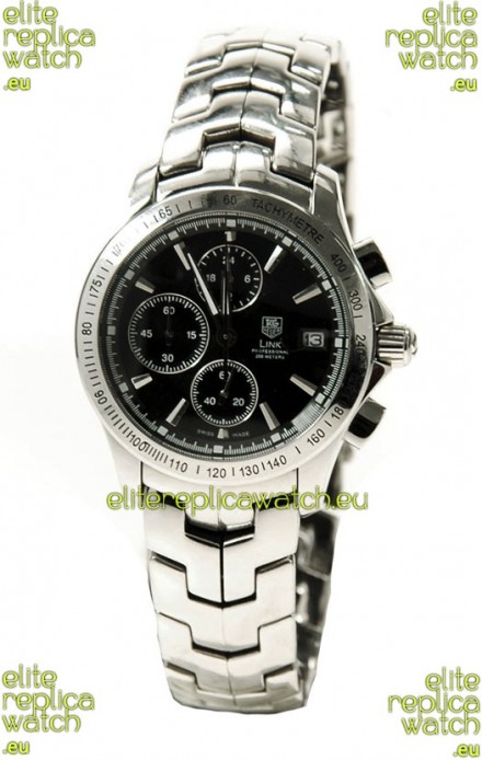 Tag Heuer Link 200 Meters Japanese Replica Quartz Watch in Black Dial